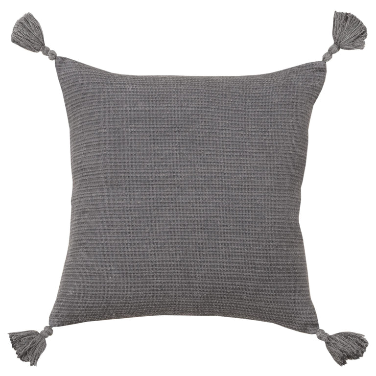 GRAY SOLID STRIPE MODERN INDUSTRIAL PILLOW