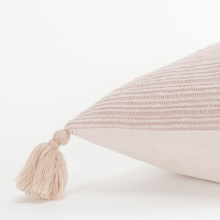 PINK SOLID STRIPE MODERN INDUSTRIAL PILLOW