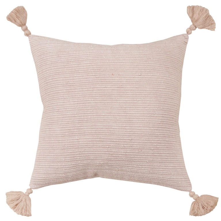 PINK SOLID STRIPE MODERN INDUSTRIAL PILLOW