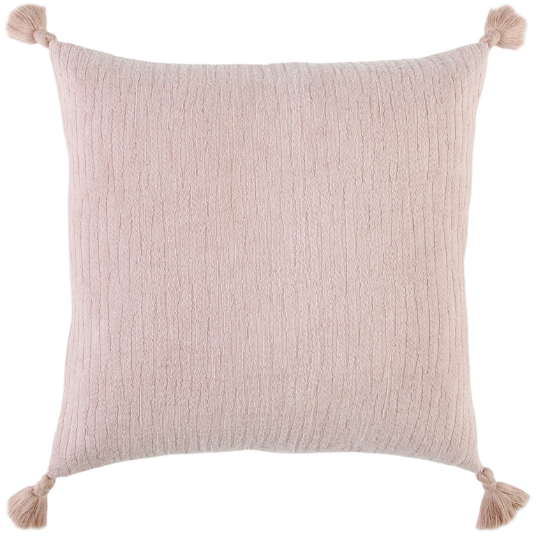 PINK SOLID WITH TONAL ABSTRACT PATTERN MODERN INDUSTRIAL PILLOW