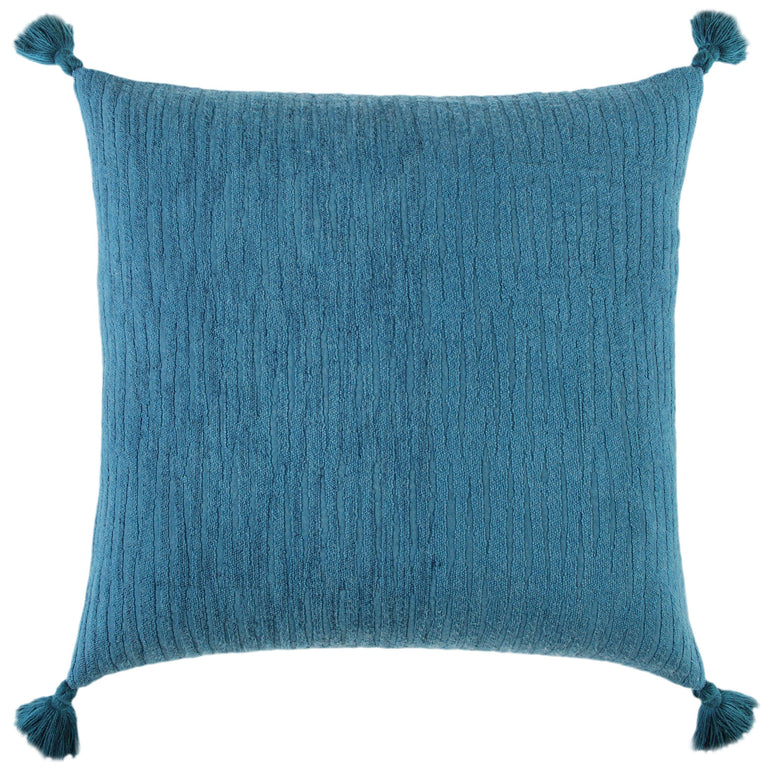 MARCUSSEN TEAL SOLID WITH TONAL ABSTRACT PATTERN MODERN INDUSTRIAL THROW PILLOW