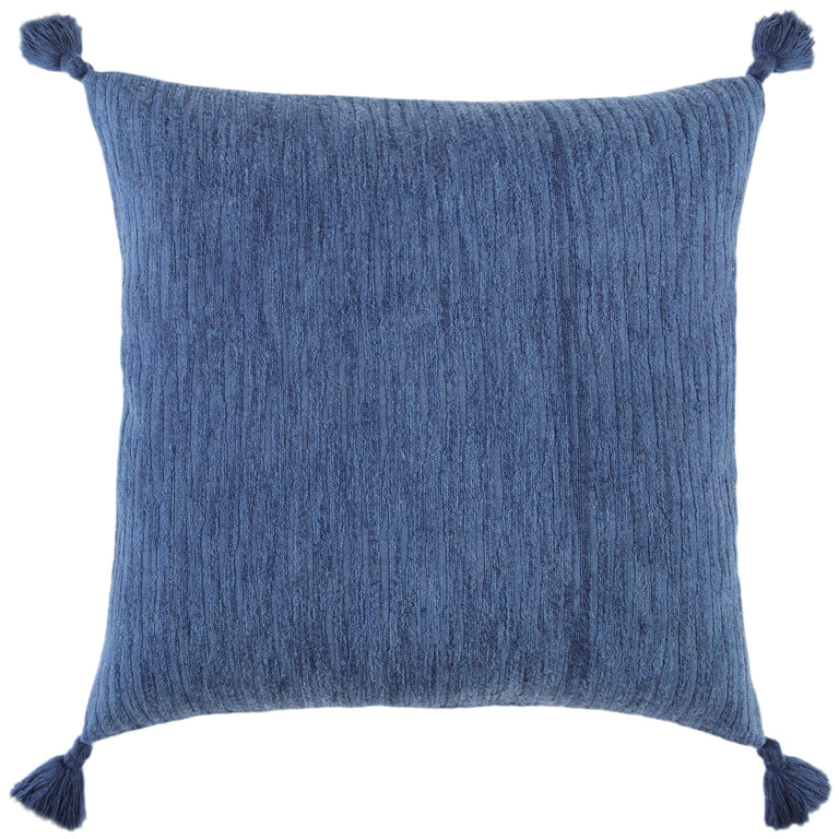 FROST BLUE SOLID WITH TONAL ABSTRACT PATTERN MODERN INDUSTRIAL THROW PILLOW