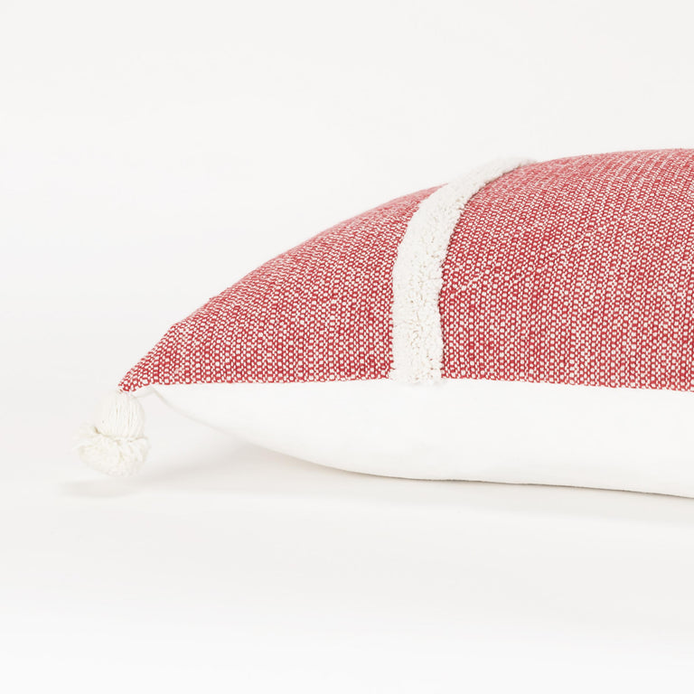 RED STRIPE MODERN INDUSTRIAL PILLOW