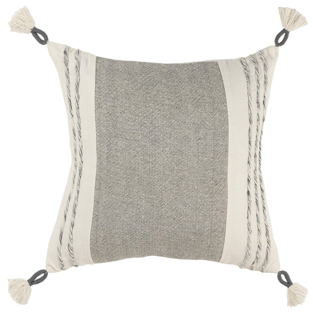 GREY/WHITE COLOR BLOCK MODERN INDUSTRIAL PILLOW