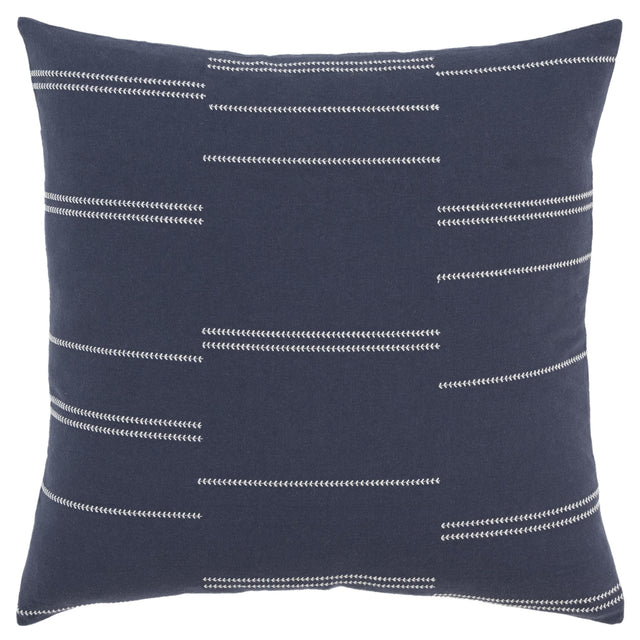 BLUE BROKEN STRIPE MODERN INDUSTRIAL PILLOW