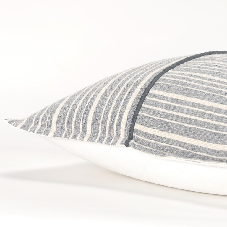 THUESEN GREY STRIPE MODERN INDUSTRIAL THROW PILLOW