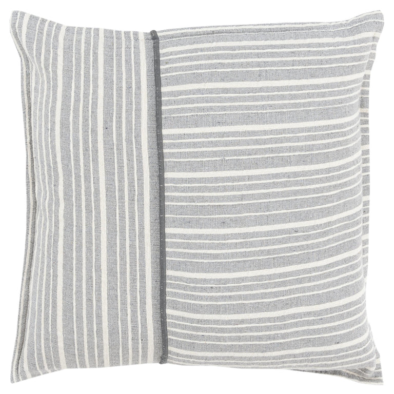 THUESEN GREY STRIPE MODERN INDUSTRIAL THROW PILLOW