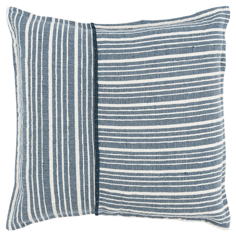 KOFOD TEAL  STRIPE MODERN INDUSTRIAL THROW PILLOW