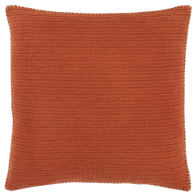 BURNT ORANGE STRIPE PATTERNED SOLID MODERN INDUSTRIAL PILLOW