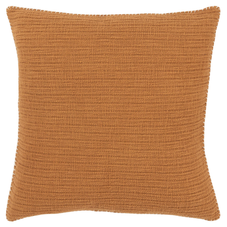 LIGHT ORANGE STRIPE PATTERNED SOLID MODERN INDUSTRIAL PILLOW