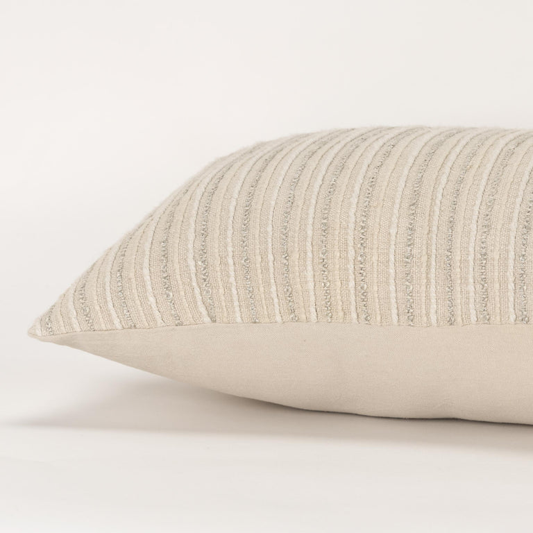 NATURAL  STRIPE PATTERNED SOLID MODERN INDUSTRIAL PILLOW