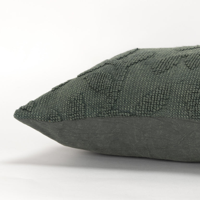 GREEN  BOTANICAL MODERN INDUSTRIAL PILLOW