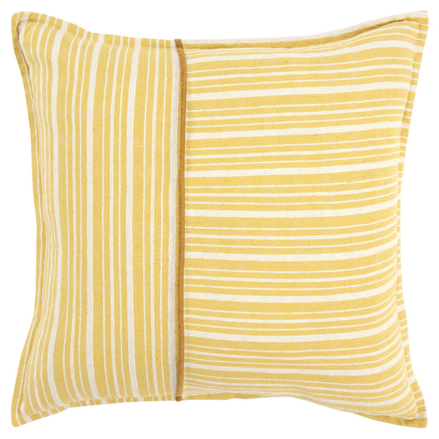 YELLOW STRIPE MODERN INDUSTRIAL PILLOW