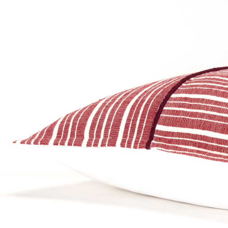 RED STRIPE MODERN INDUSTRIAL PILLOW