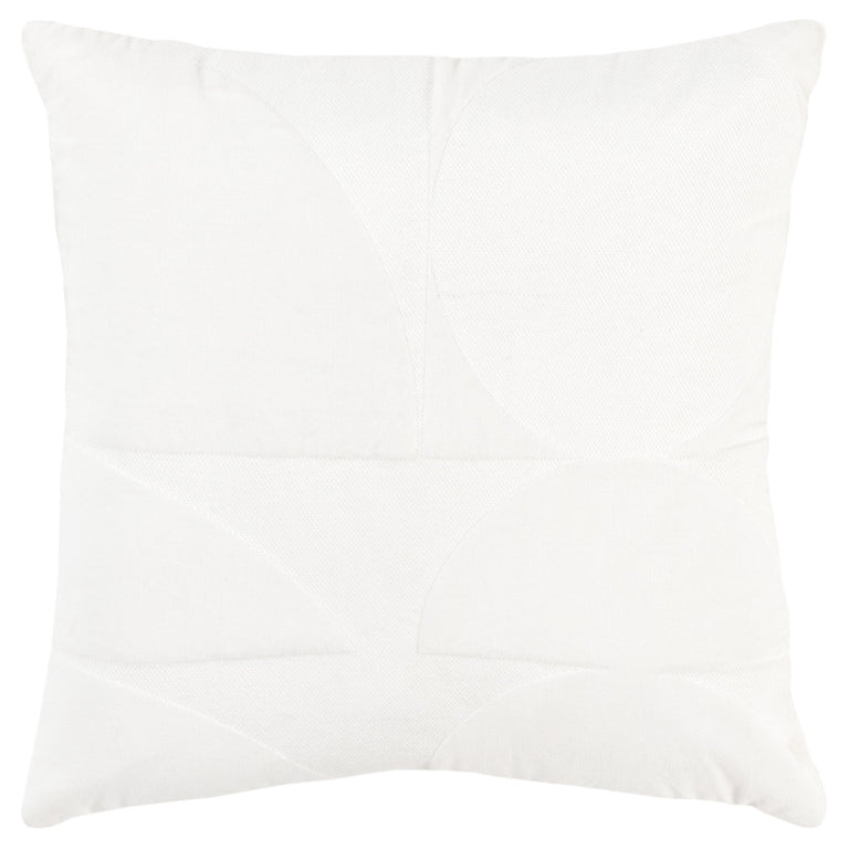 WHITE GEOMETRIC ART DECO PILLOW