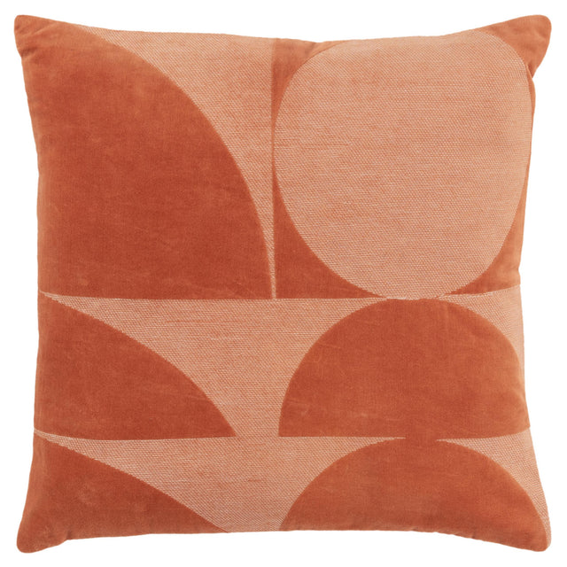 ORANGE GEOMETRIC ART DECO PILLOW