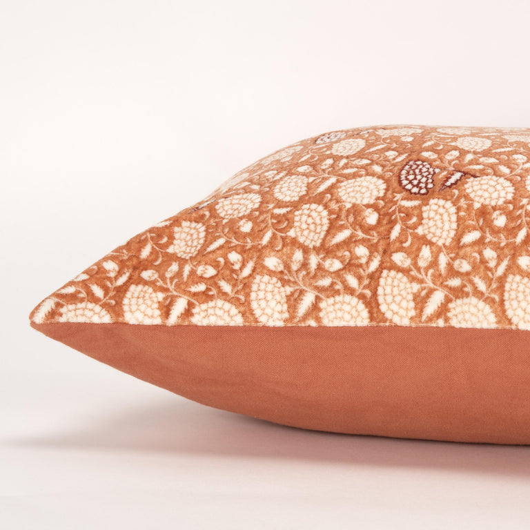 TERRA COTTA BOTANICAL BOHO PILLOW