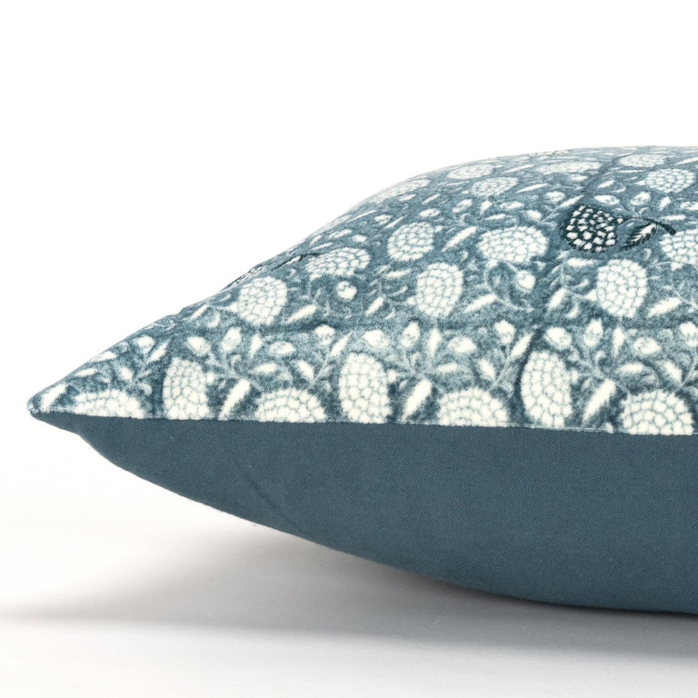 LIGHT TEAL BOTANICAL BOHO PILLOW