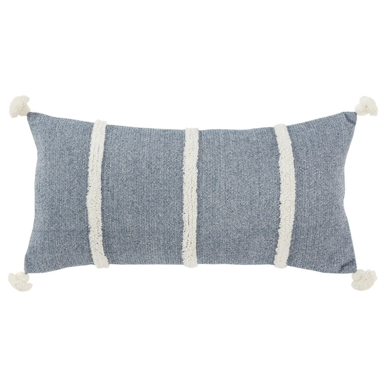 HØGH BLUE STRIPE MODERN INDUSTRIAL THROW PILLOW