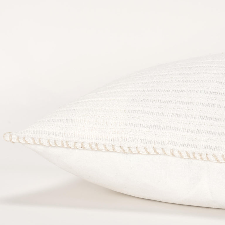 WHITE STRIPE PATTERNED SOLID MODERN INDUSTRIAL PILLOW