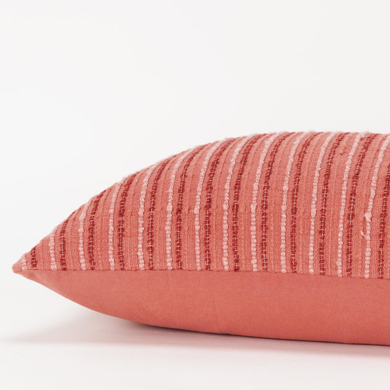 CORAL  STRIPE PATTERNED SOLID MODERN INDUSTRIAL PILLOW