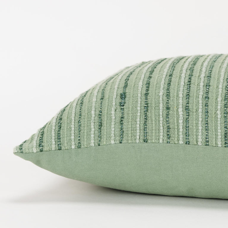 CALLESEN GREEN  STRIPE PATTERNED SOLID MODERN INDUSTRIAL THROW PILLOW