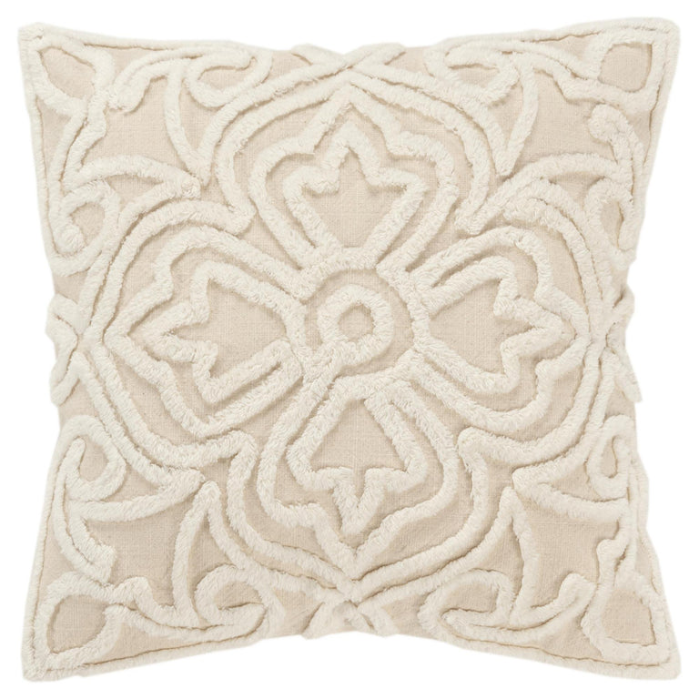 LADEFOGED NATURAL  MEDALLION MODERN INDUSTRIAL  THROW PILLOW