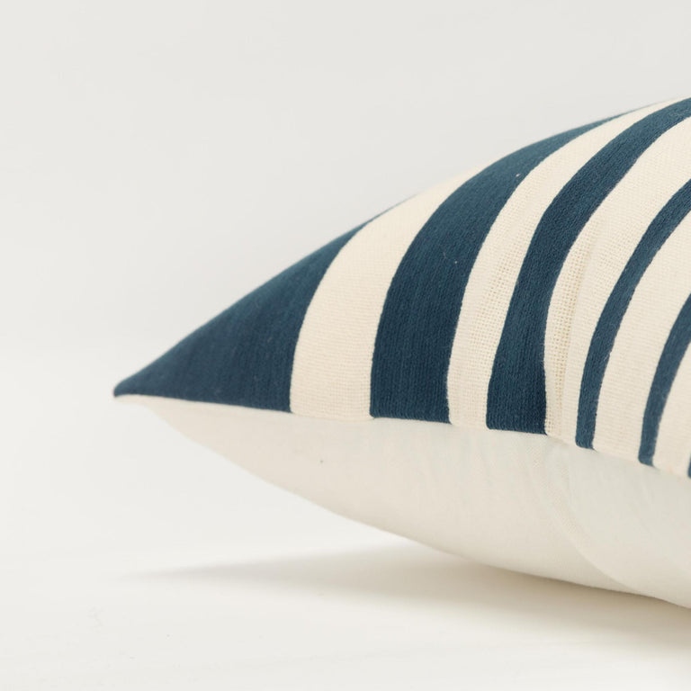 IVORY STRIPE MODERN INDUSTRIAL  PILLOW