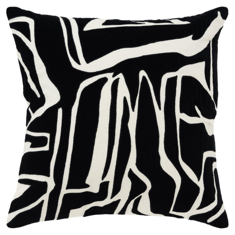 IVORY ABSTRACT GLAM PILLOW