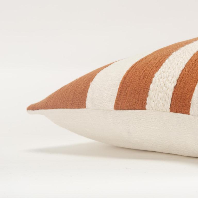 NATURAL  STRIPE MODERN INDUSTRIAL  PILLOW