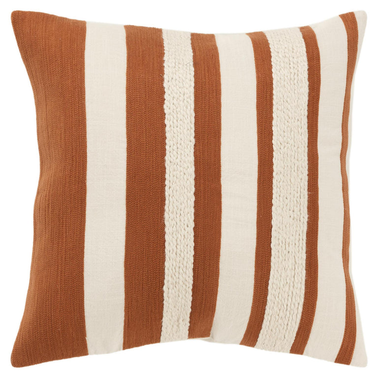 HJORT NATURAL  STRIPE MODERN FARMHOUSE THROW PILLOW