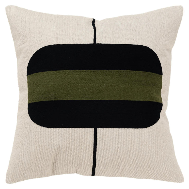 NATURAL  COLOR BLOCK MODERN CRAFT PILLOW