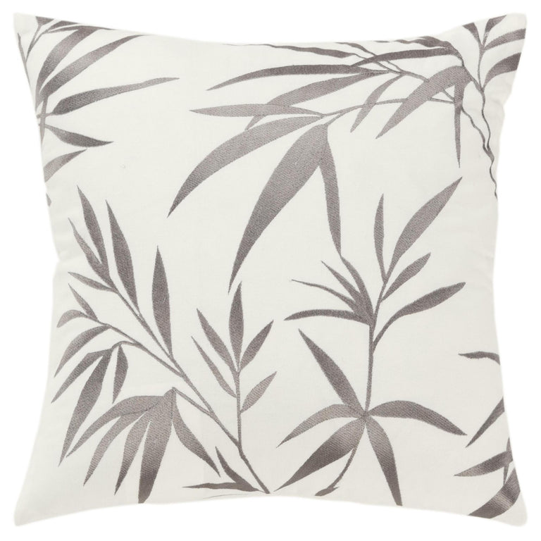 KARLSSON SILVER BOTANICAL  GLAM THROW PILLOW