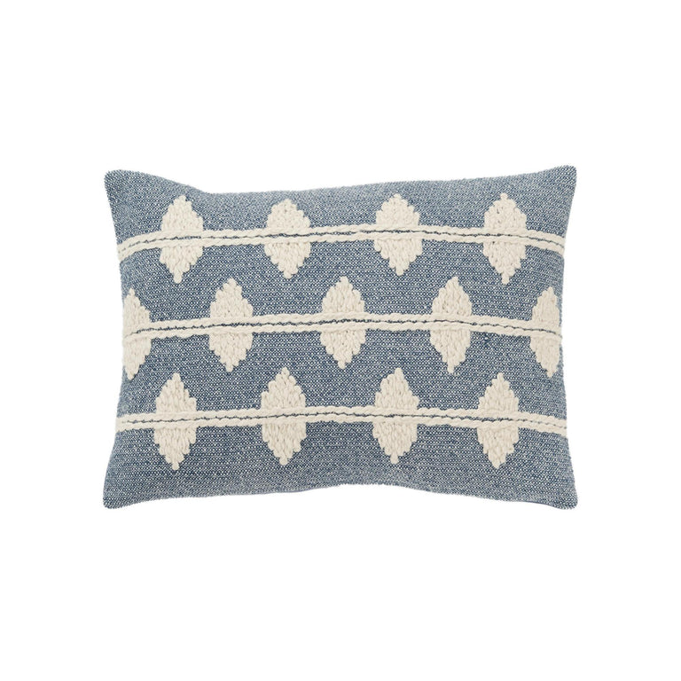 BLOCH NAVY DIAMOND MODERN INDUSTRIAL  THROW PILLOW