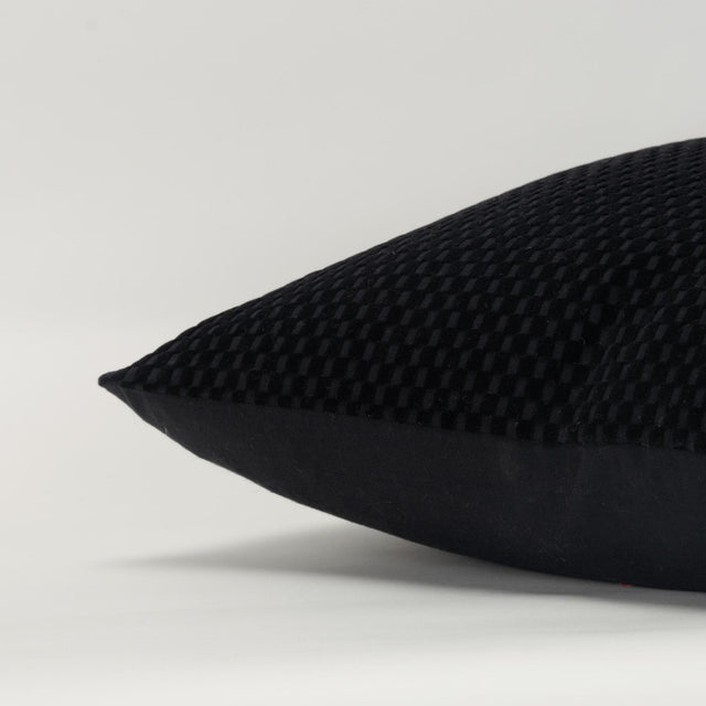 BLACK SOLID MODERN INDUSTRIAL  PILLOW