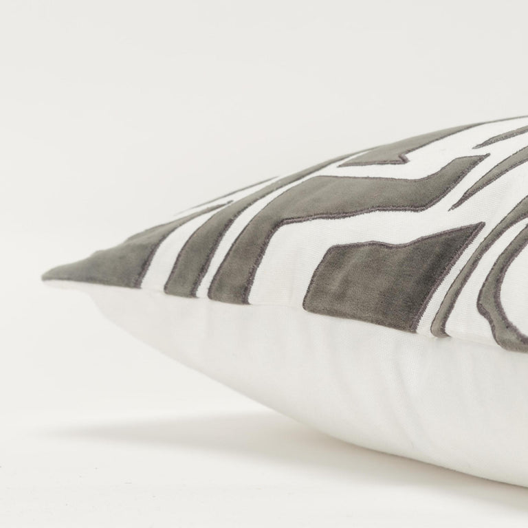 ANKER IVORY ABSTRACT GLAM THROW PILLOW