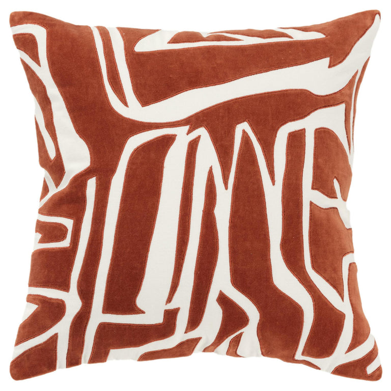 IVORY ABSTRACT GLAM PILLOW