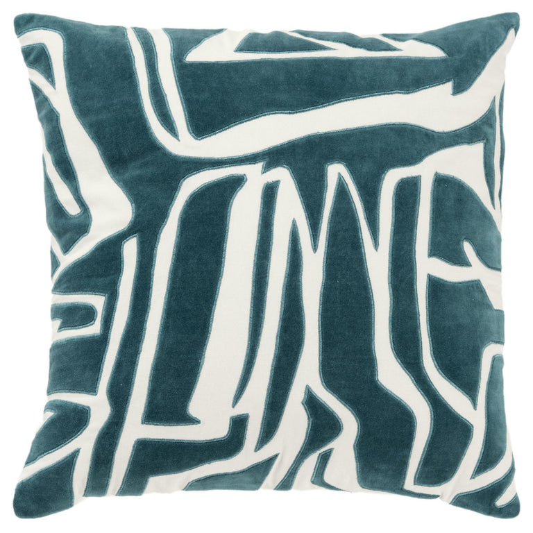 IVORY ABSTRACT GLAM PILLOW