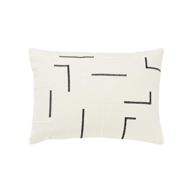 IVORY GEOMETRIC GLAM PILLOW