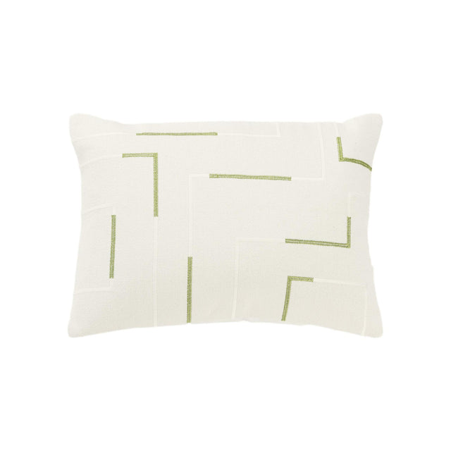 GREEN GEOMETRIC GLAM PILLOW