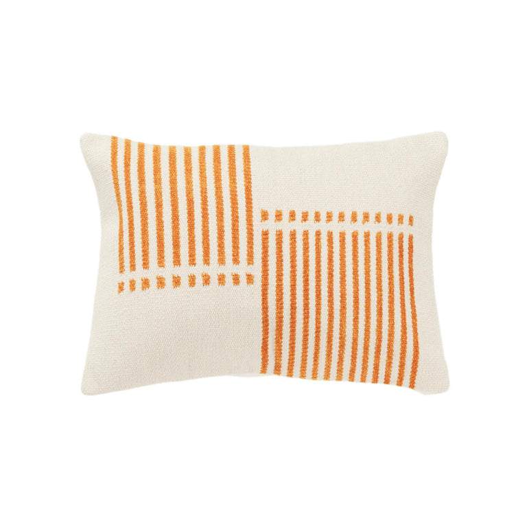 ORANGE STRIPE MODERN INDUSTRIAL  PILLOW