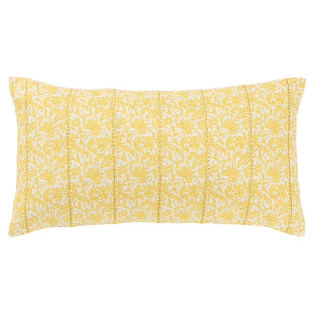 BOCK YELLOW BOTANICAL  MODERN FARMHOUSE THROW PILLOW