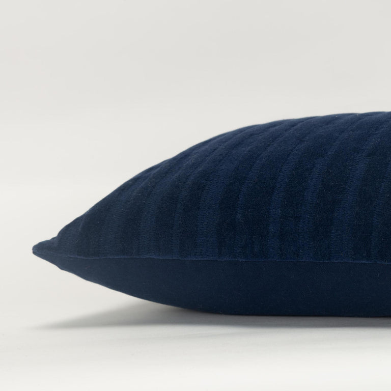 DEEP DARK BLUE TRANSITIONAL  MODERN INDUSTRIAL  PILLOW