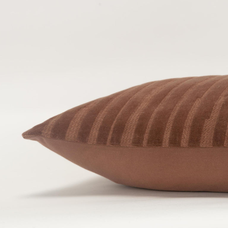 HUYNH COCOA BROWN TRANSITIONAL  MODERN INDUSTRIAL  THROW PILLOW