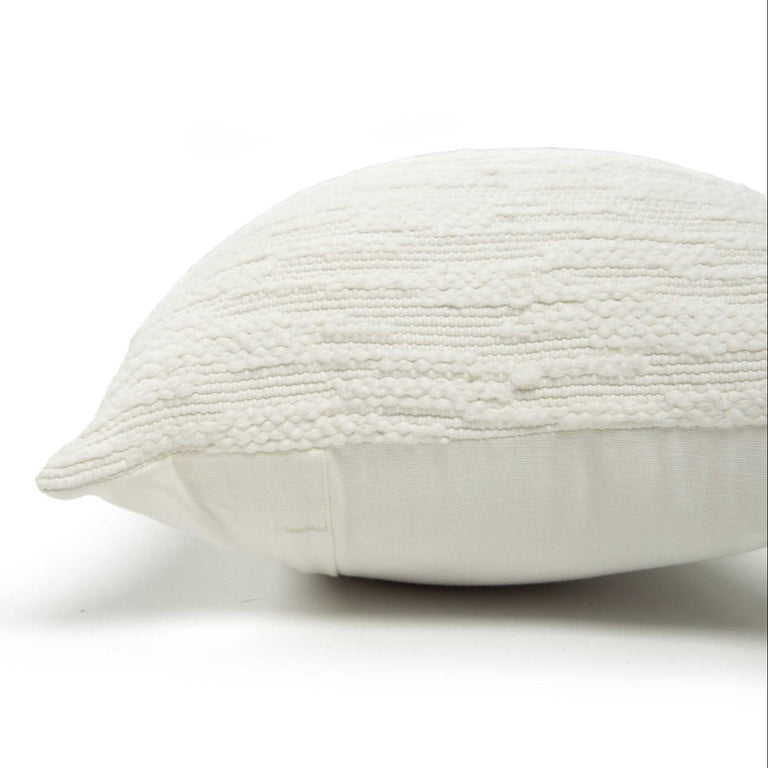 BERING WHITE SOLID MODERN INDUSTRIAL  THROW PILLOW