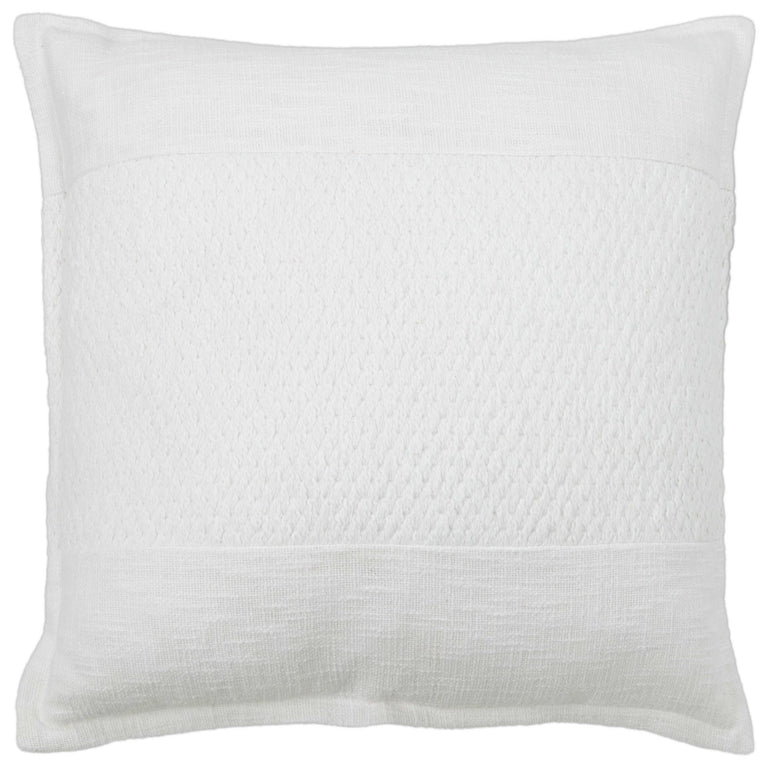 STEFANSEN WHITE SOLID MODERN INDUSTRIAL  THROW PILLOW