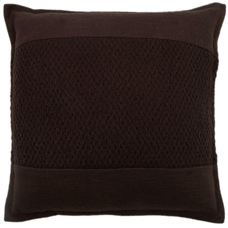 JUEL BROWN SOLID MODERN INDUSTRIAL  THROW PILLOW