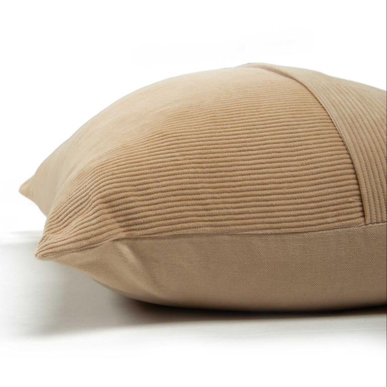 BRASK NATURAL  SOLID MODERN INDUSTRIAL  THROW PILLOW