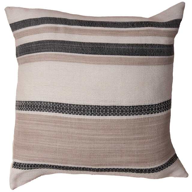 WILHELMSEN NATURAL  STRIPE MODERN CRAFT THROW PILLOW