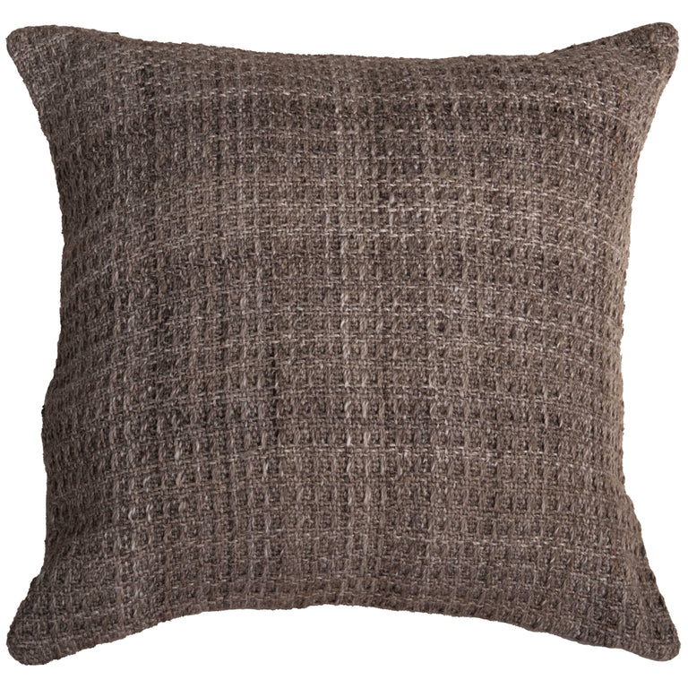 HESSELLUND GREY SOLID MODERN CRAFT THROW PILLOW